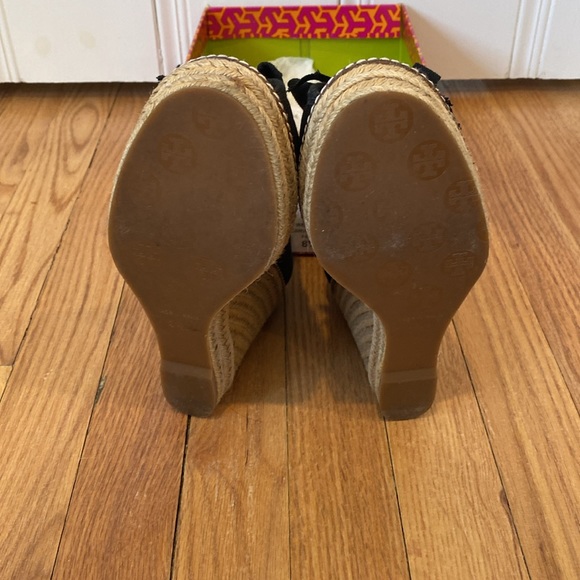 Tory Burch Jackie Black Wedge Espadrille - Picture 6 of 7